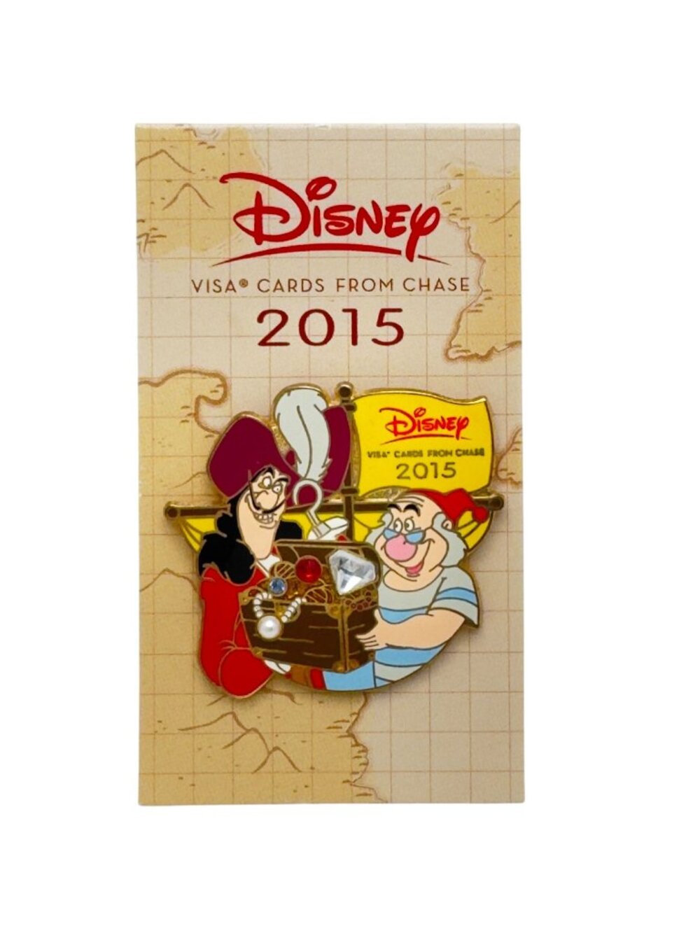 Disney Park 2015 Chase Visa Exclusive Captain Hook & Smee Pin LE Collectible Pin